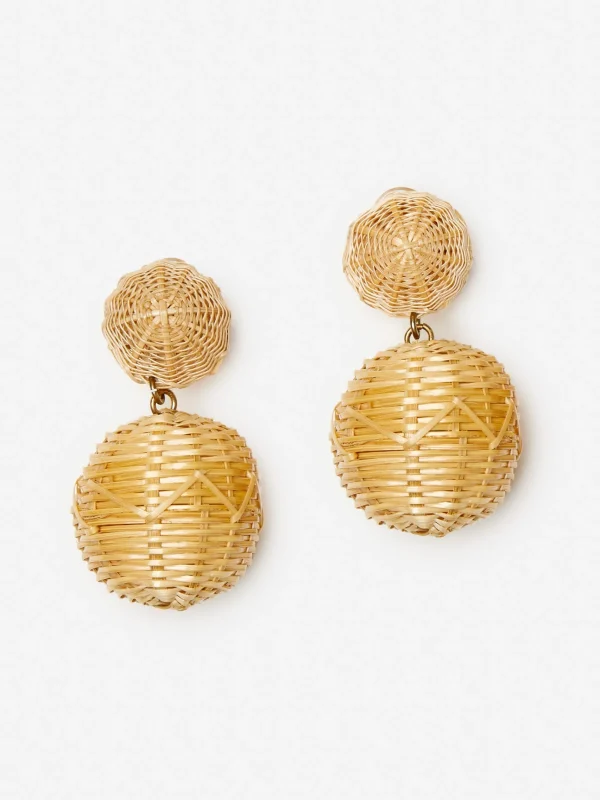 Online J. McLaughlin J.McL X Rebecca De Ravenel Rattan Post Earrings Natural