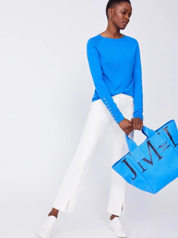 Best J. McLaughlin J.McLaughlin Logo Tote Bag JMC Blue