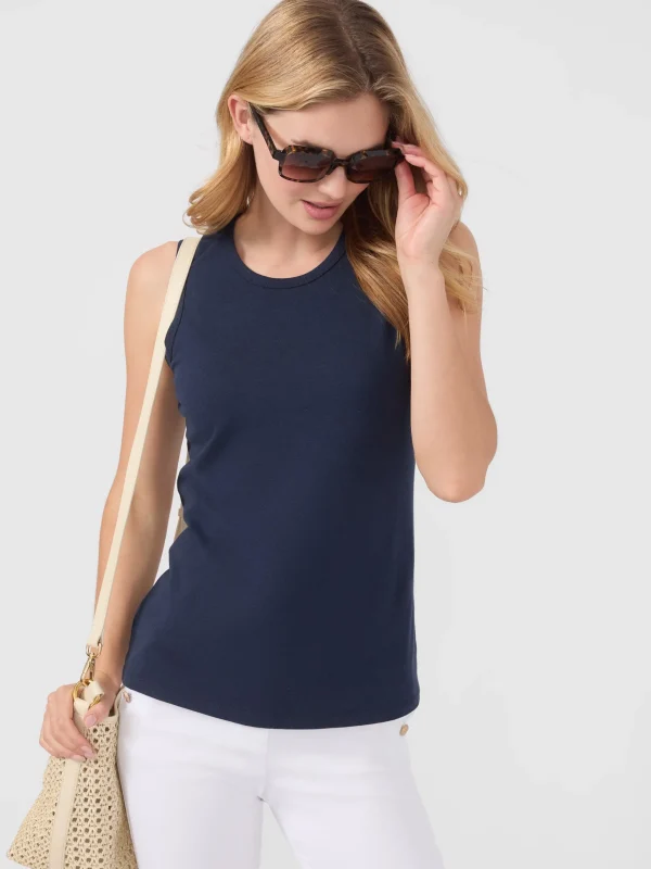 Cheap J. McLaughlin Joss Tank Top Navy