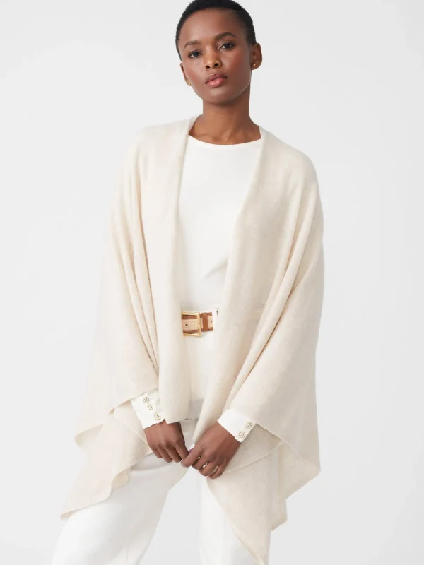 Sale J. McLaughlin Julia Cashmere Wrap Oatmeal