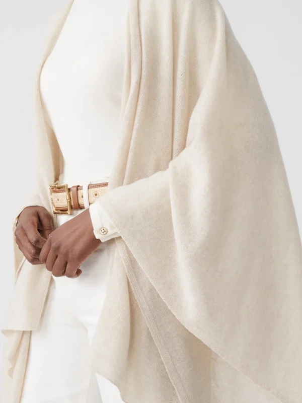 Sale J. McLaughlin Julia Cashmere Wrap Oatmeal