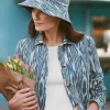 Fashion J. McLaughlin Keely Hat In Beau Bois Ecru/Denim