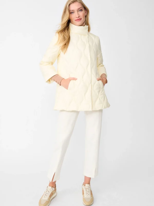 Best J. McLaughlin Key Puffer Jacket Cream