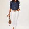 Store J. McLaughlin Lexi Jeans White