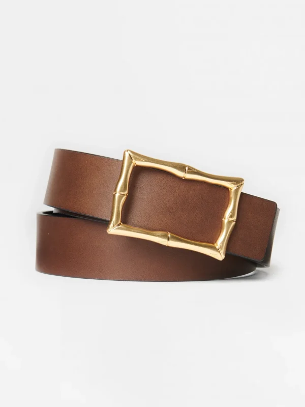 Outlet J. McLaughlin Lina Reversible Leather Belt Black/Cork