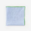 Shop J. McLaughlin Linen Pocket Square Denim Blue