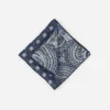 Outlet J. McLaughlin Linen Pocket Square In Reverse Paisley Denim