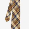 Best J. McLaughlin Linen Tie In Plaid Yellow/Navy