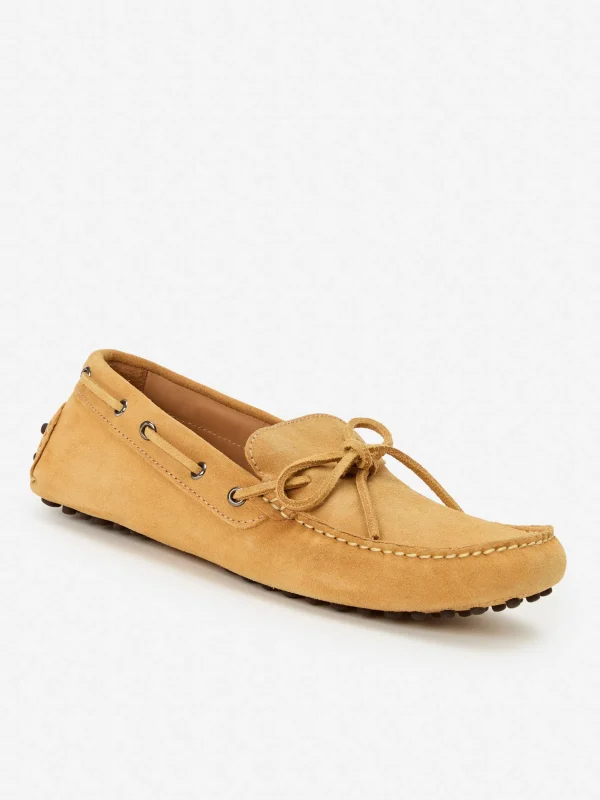 Cheap J. McLaughlin Linus Suede Driving Mocassins Beige