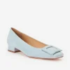 Store J. McLaughlin Lisbeth Suede Block Heels Powder Blue