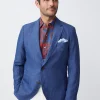 Outlet J. McLaughlin Lisbon Linen Blazer Heather Navy