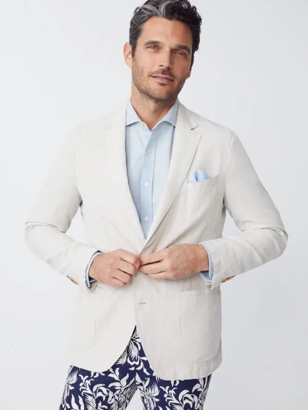 Online J. McLaughlin Lisbon Linen Blazer Stone