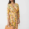 New J. McLaughlin Lorelei Dress In Abstract Chaise Pink/Multi