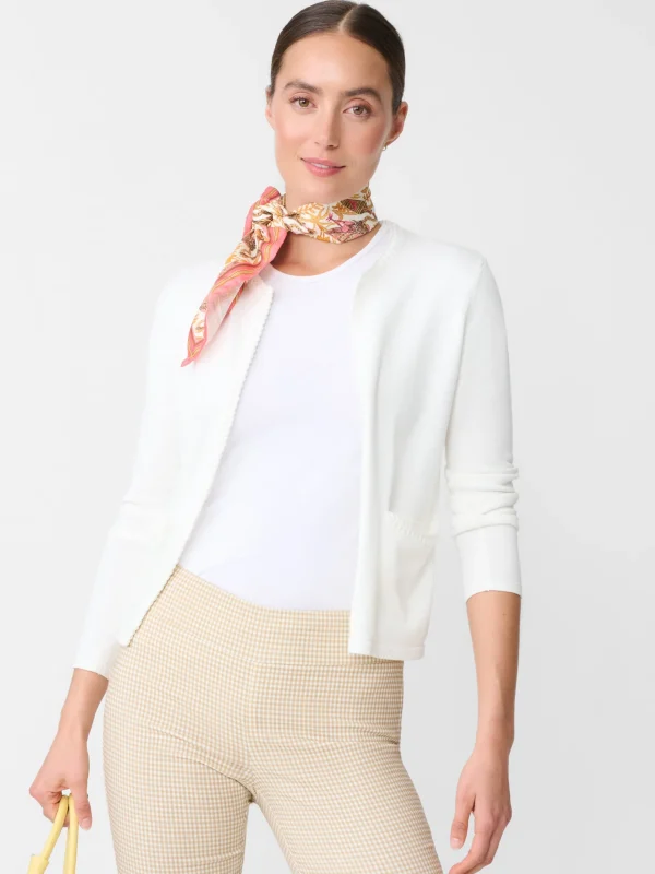 Online J. McLaughlin Luann Cardigan White