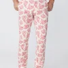 Fashion J. McLaughlin Lukas Pants In Mega Coral Cay Texture Coral/Off White