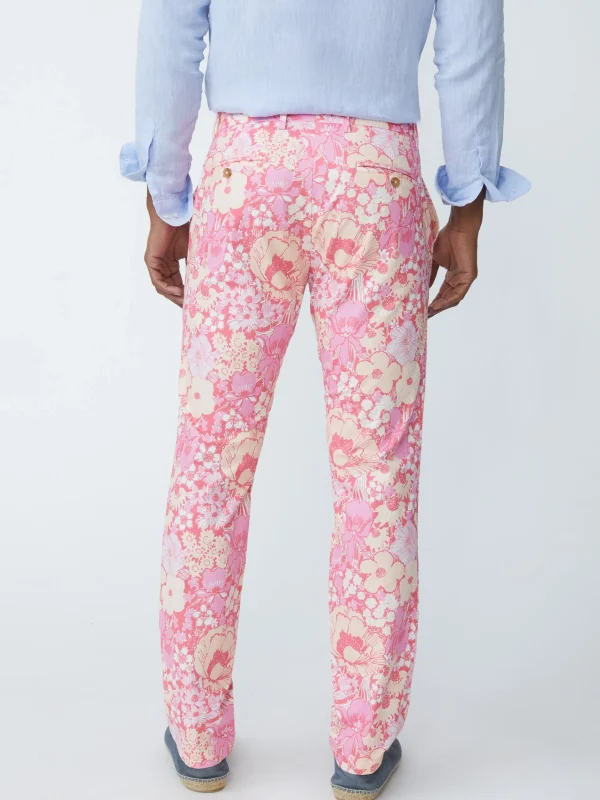 Cheap J. McLaughlin Lukas Pants In Posh Pansies Peach/Coral