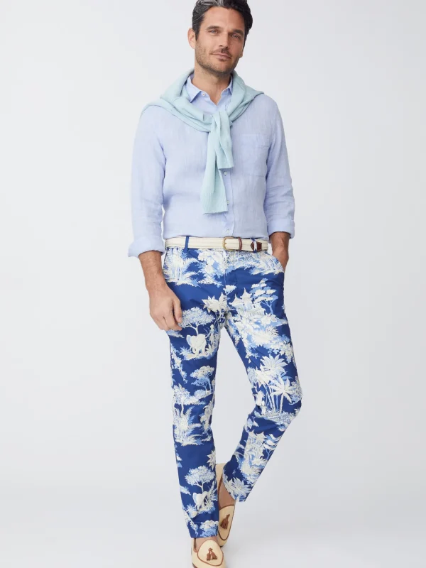 Flash Sale J. McLaughlin Lukas Pants In Safari Cove Navy/Blue/Tan