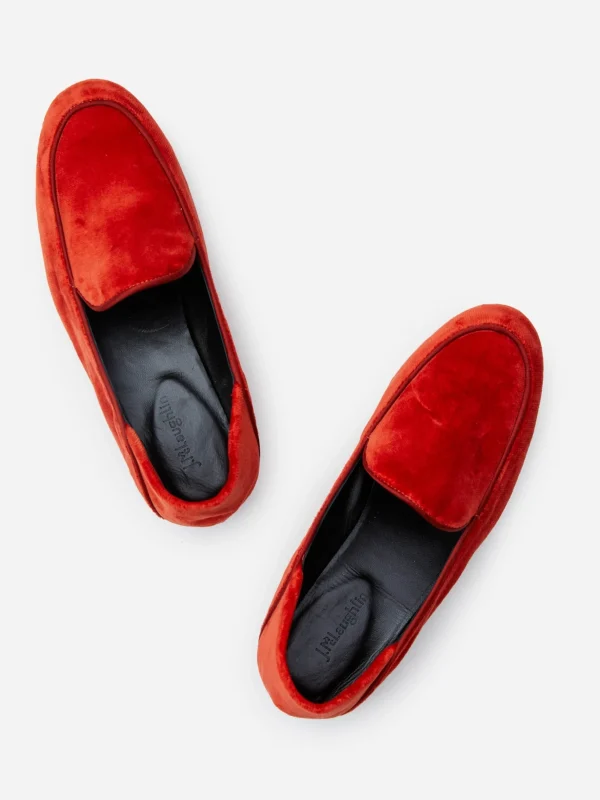 Online J. McLaughlin Luna Velvet Loafers Burnt Orange