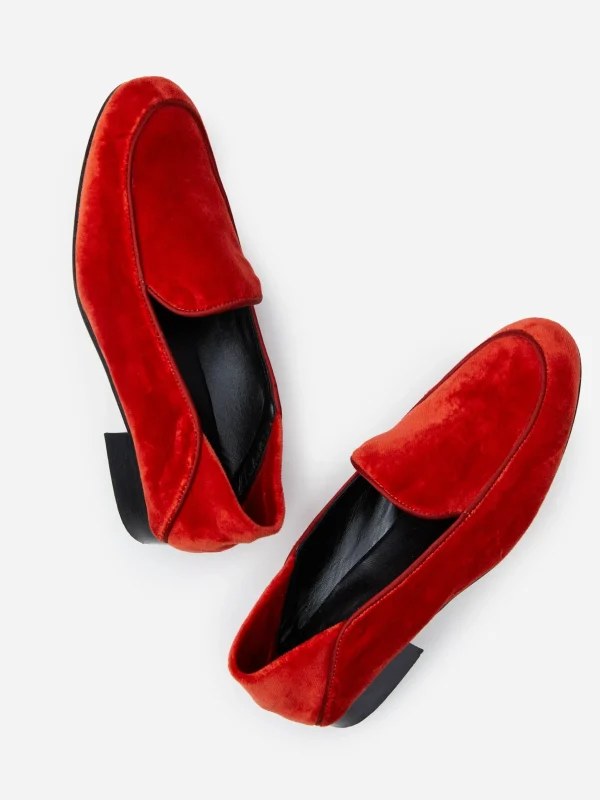 Online J. McLaughlin Luna Velvet Loafers Burnt Orange