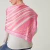 Best Sale J. McLaughlin Mabel Silk Scarf In Weaver Square Pink