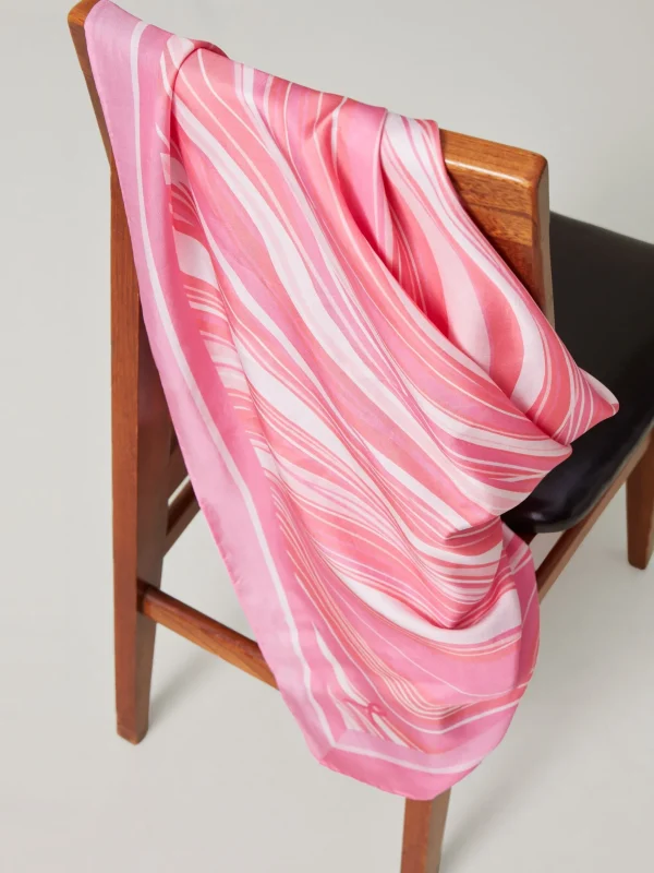 Best Sale J. McLaughlin Mabel Silk Scarf In Weaver Square Pink