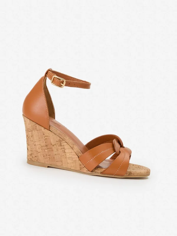 Best J. McLaughlin Madrid Leather Wedges Vachetta