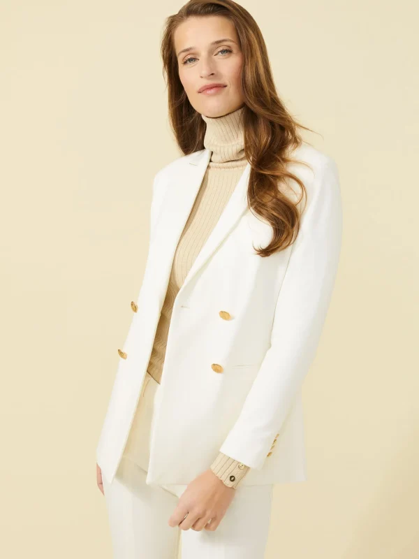 Shop J. McLaughlin Marlowe Blazer Egret White