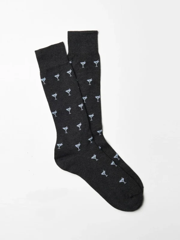 Best J. McLaughlin Martini Socks DarkHeather Gray