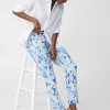 Cheap J. McLaughlin Masie Pants In Beach Bouquet Blue/Light Blue/Yellow