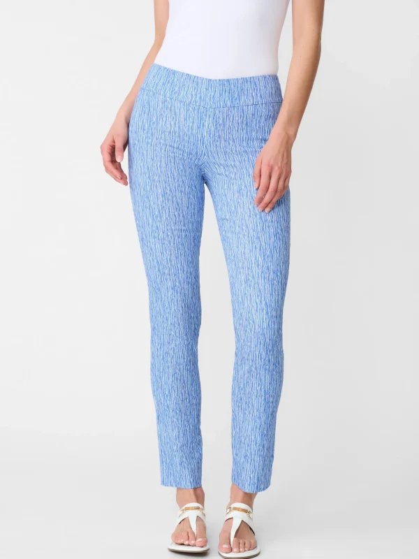 Fashion J. McLaughlin Masie Pants In Textured Ridge Dark Blue/White