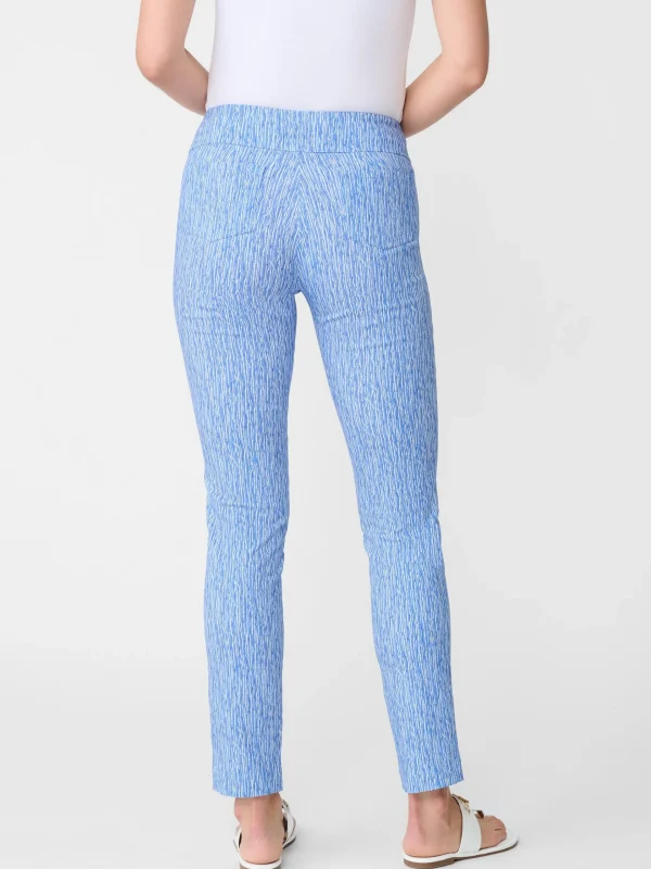 Fashion J. McLaughlin Masie Pants In Textured Ridge Dark Blue/White