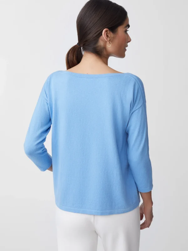 Cheap J. McLaughlin Mecox Sweater Heaven Blue