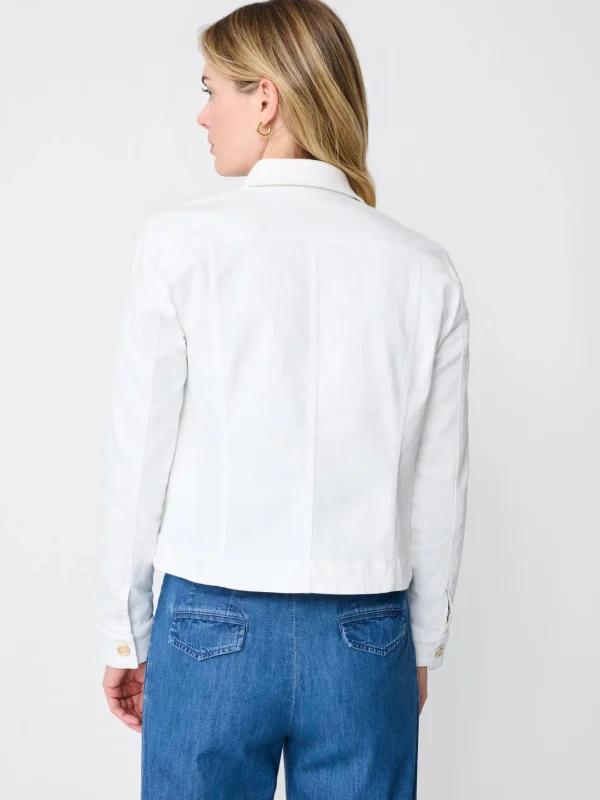 New J. McLaughlin Medina Denim Jacket White