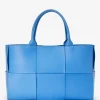 Shop J. McLaughlin Mega Tessare Woven Leather Handbag JMCL Blue