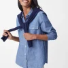 Shop J. McLaughlin Miris Chambray Shirt Denim