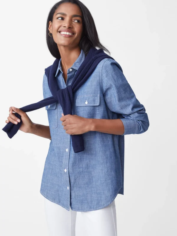 Shop J. McLaughlin Miris Chambray Shirt Denim