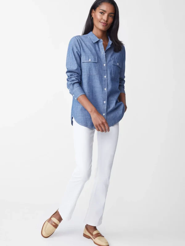 Shop J. McLaughlin Miris Chambray Shirt Denim