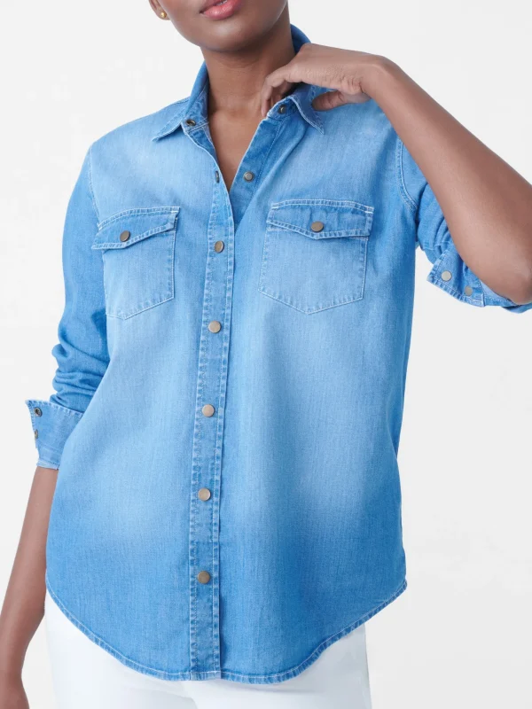 Best Sale J. McLaughlin Miris Shirt Denim