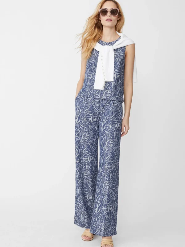 New J. McLaughlin Morgan Pants In Leaf Lover Jacquard Denim