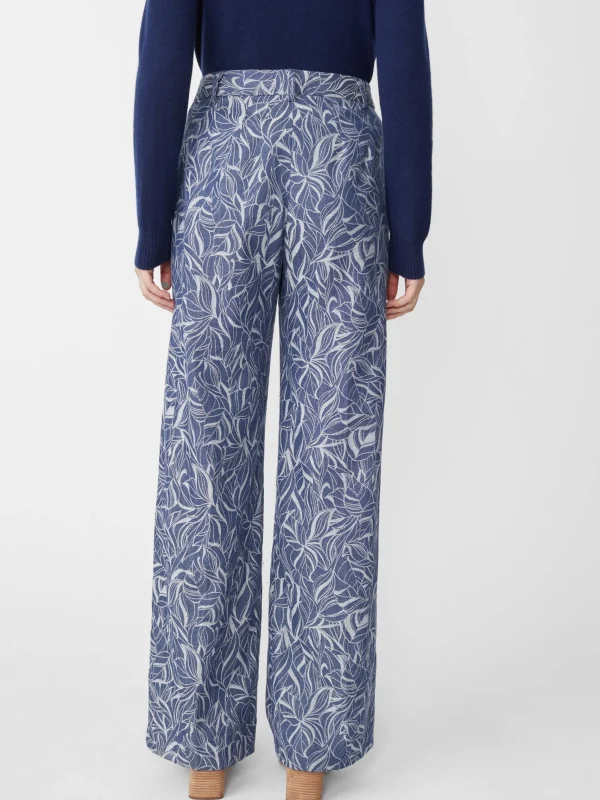 New J. McLaughlin Morgan Pants In Leaf Lover Jacquard Denim