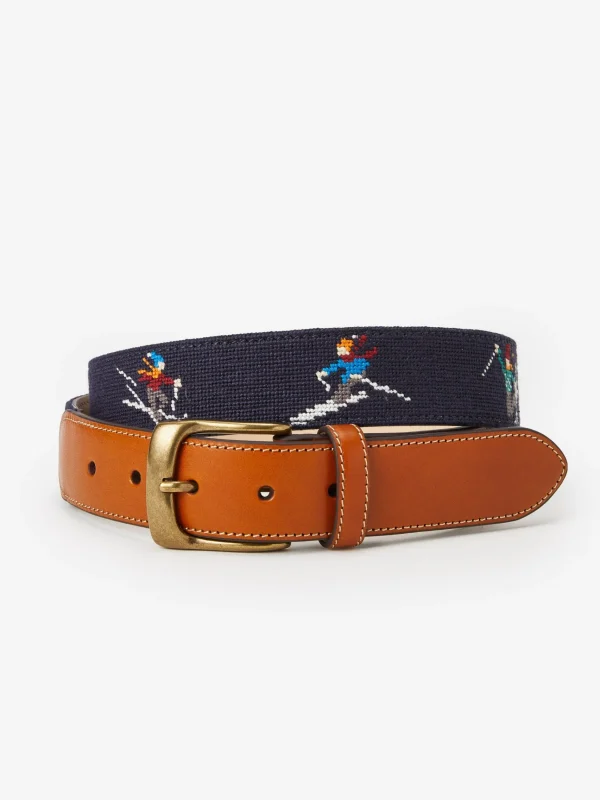 Best J. McLaughlin Needlepoint Belt In Skier Navy