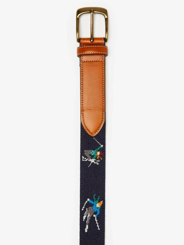 Best J. McLaughlin Needlepoint Belt In Skier Navy