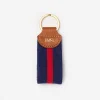 Hot J. McLaughlin Needlepoint Keyfob In Stripe Navy/Red