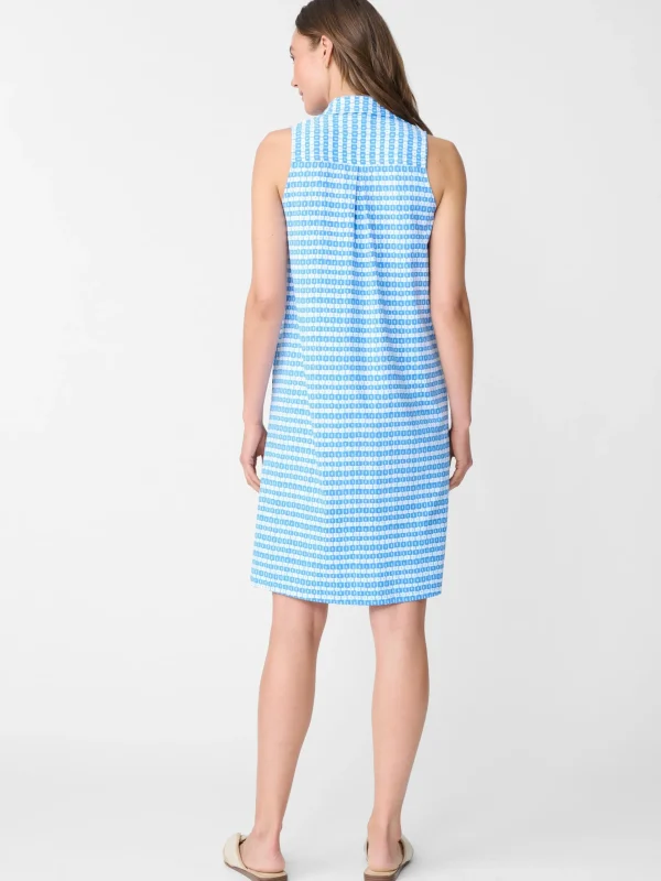 Online J. McLaughlin Negin Dress In Aberdeen Geo Blue/Blue