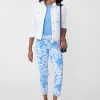 Cheap J. McLaughlin Newport Capri Pants In Bay Isle Medium Blue/White