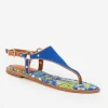 Shop J. McLaughlin Nolita Sandals Blue/Brown