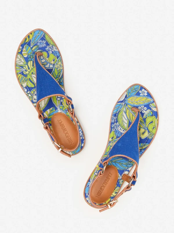 Shop J. McLaughlin Nolita Sandals Blue/Brown