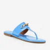 Fashion J. McLaughlin Nora Patent Leather Sandals Marina Blue