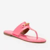 Shop J. McLaughlin Nora Patent Leather Sandals Coral