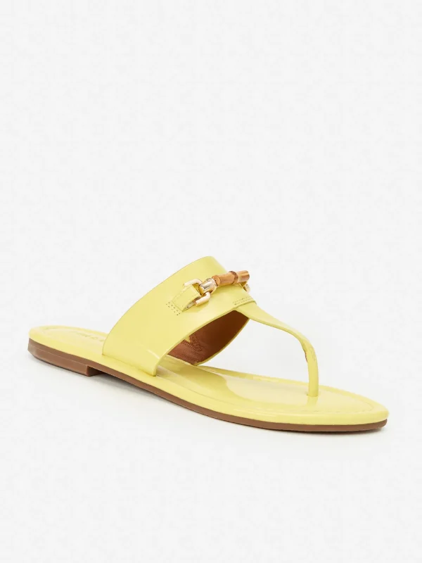 Hot J. McLaughlin Nora Patent Leather Sandals Chartreuse